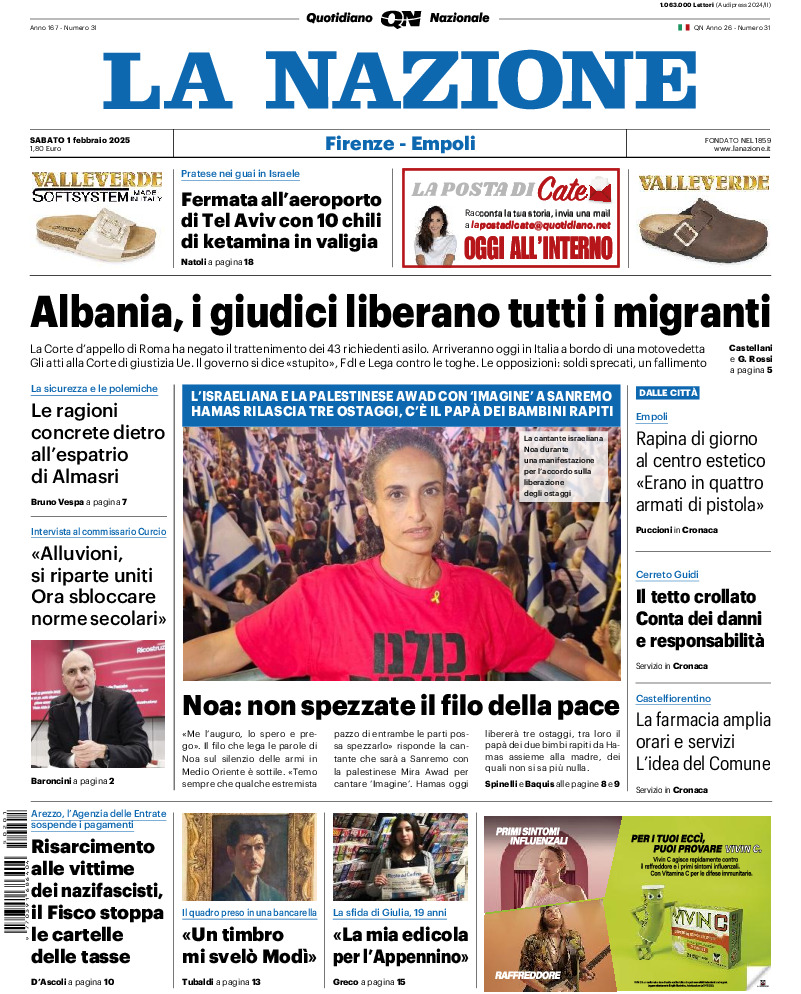 Prima-pagina-la nazione-edizione-di-oggi-20250201